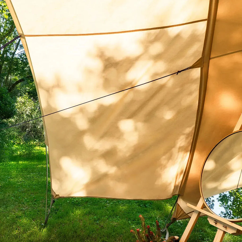 Boutique Camping Bell Tent Curved Canopy Awning