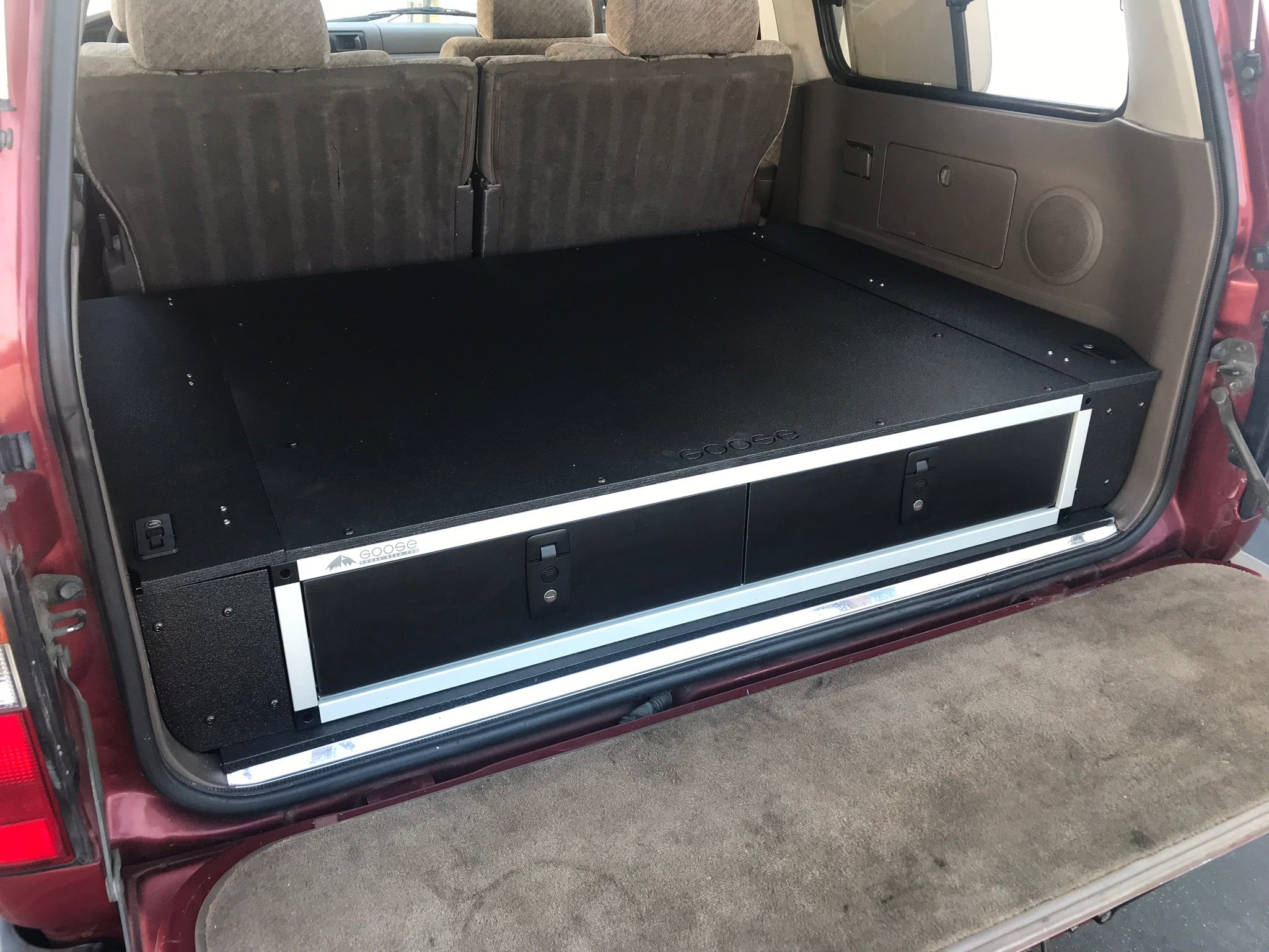 Toyota Land Cruiser 1991-1997 80 Series - Side x Side Drawer Module with Fitted Top Plate - 43-3/8" W x 8" H x 40" D