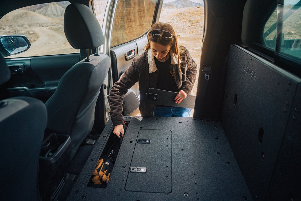 Toyota Tacoma 2005-2023 2nd and 3rd Gen Double Cab Version 2 - Second Row Seat Delete Plate System