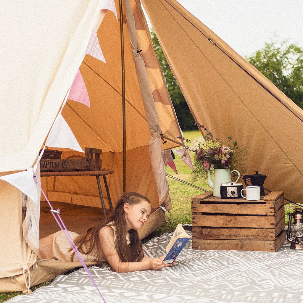 Boutique Camping Bell Tent Triangle Tarp Awning