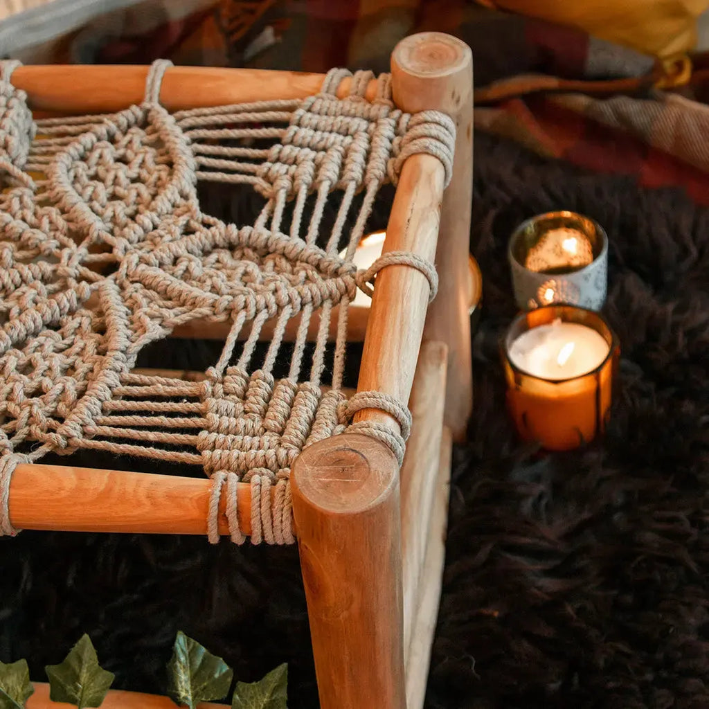 Boutique Camping Macrame Camping Stool