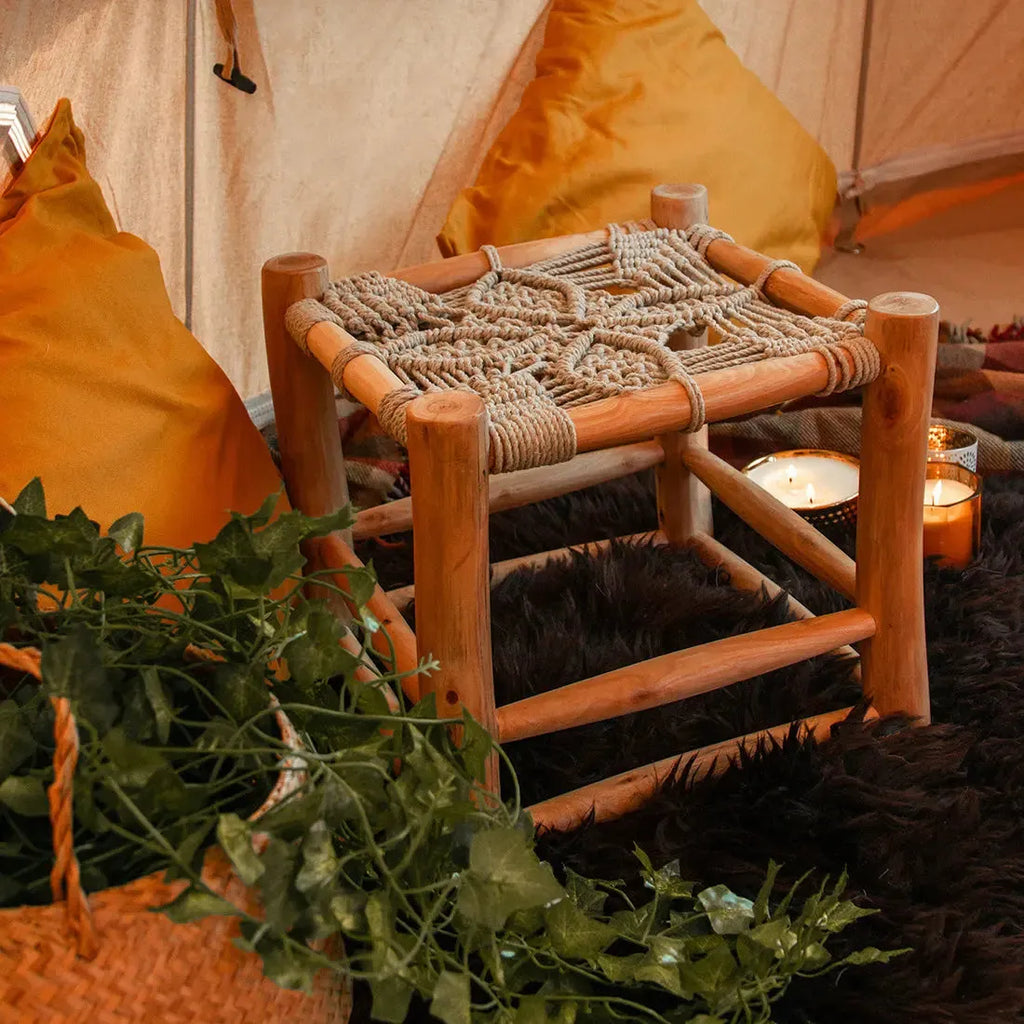Boutique Camping Macrame Camping Stool