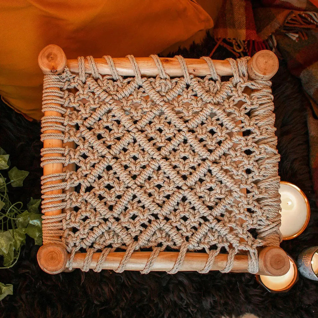 Boutique Camping Macrame Camping Stool
